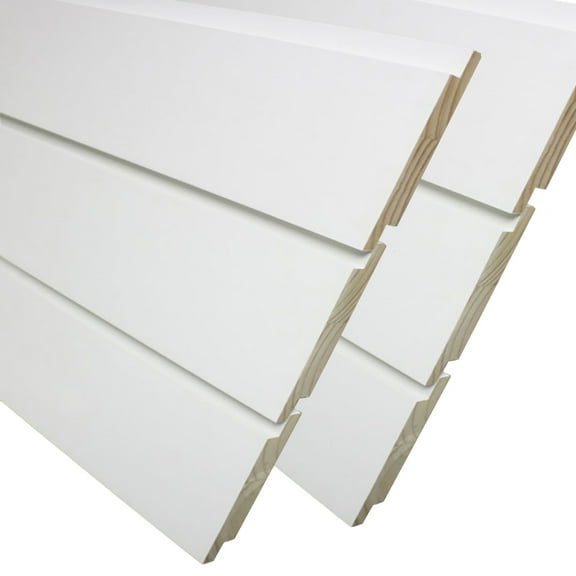 Nickel Gap White Shiplap Boards 9/16 in. x 7 ft.