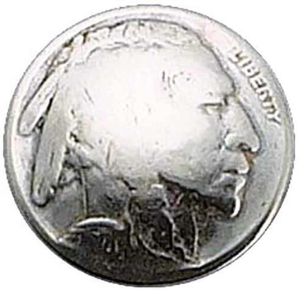 Nickel Genuine Indian-Head Coin Button Pack of 4 Findings