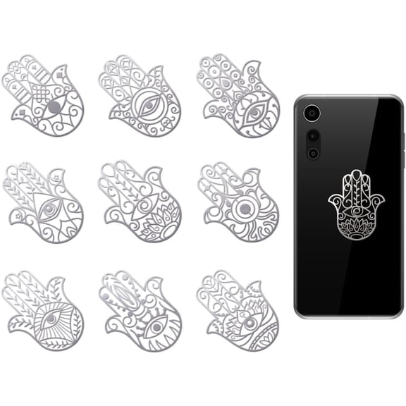 Nickel Material Filling for Crafts Making Silver Hamsa Hand 40x40mm
