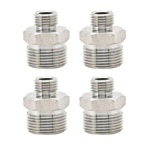 Nickel Plated Brass Faucet Adapter: G 12 To 38 Male Connector For Rv & Kitchen