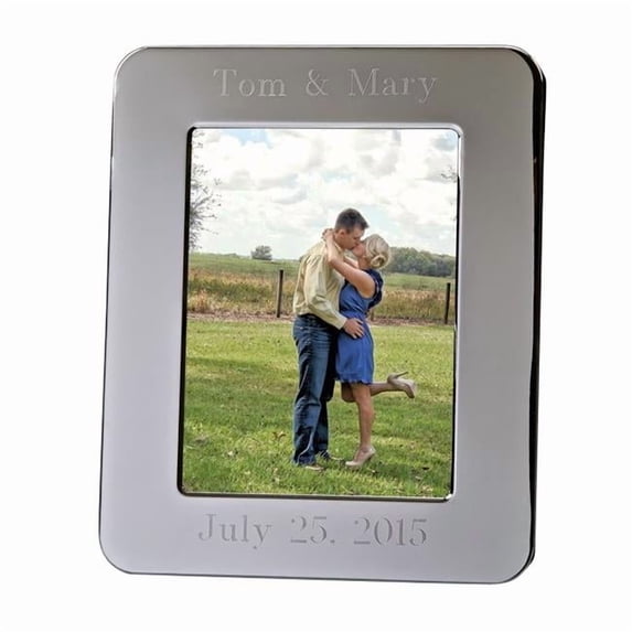 Nickel Plated Radius Photo Frame - Silver - 8 x 10 in.