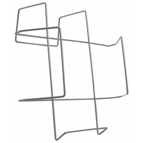 Nickel Plated Steel Hard Hat Rack with Seat Back Mount, Gray