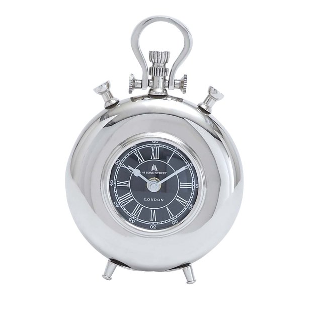 Nickel Plated Table Clock