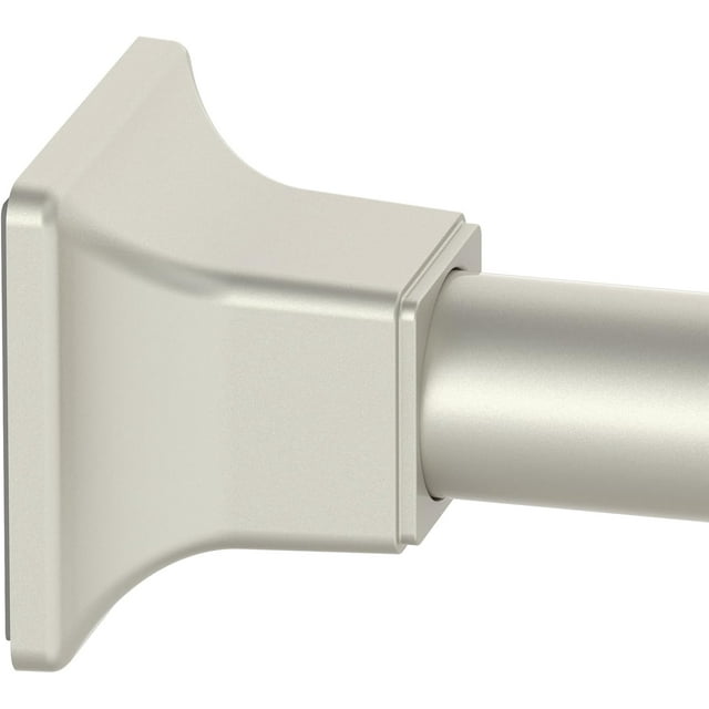 Nickel Shower Curtain Rod No Drilling,1 Inch Diameter Adjustable Showe