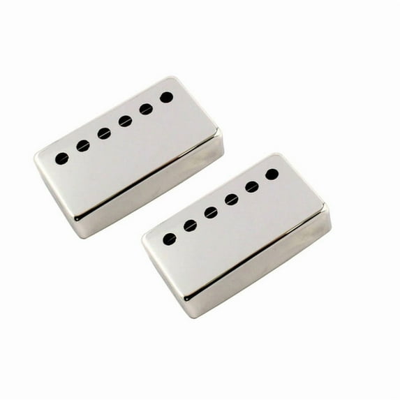 Nickel-Silver Pickup Covers (2), 50mm (1-31/32") Spacing - NICKEL PLATED