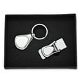 thumbnail image 1 of Nickel-plated Engravable Key Ring and Money Clip Set QGL8808, 1 of 2