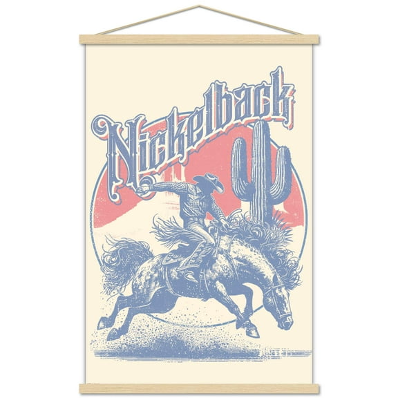 Nickelback - Buckin Bronco Wall Poster with Magnetic Frame, 22.375" x 34"