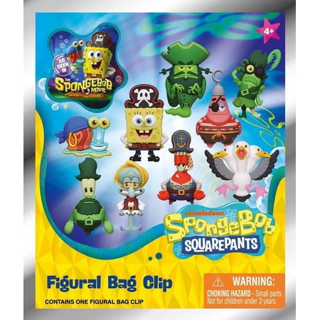 Nickelodeon 3D Figural Foam Bag Clip Spongebob Squarepants Movie Series 1 Mystery Pack (1 RANDOM Figure)