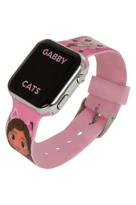 871013 Child Gabbys Dollhouse Cats LED Digital Wrist Watch, Pink