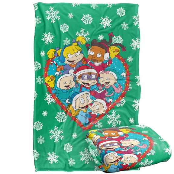 Nickelodeon 90'S Blanket, 36'x58' Rugrats Group Christmas Silky Touch Super Soft Throw Blanket
