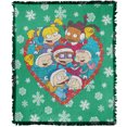 thumbnail image 1 of Nickelodeon 90'S Blanket, 50'x60' Rugrats Group Christmas Woven Tapestry Cotton Blend Fringed Throw Blanket, 1 of 6