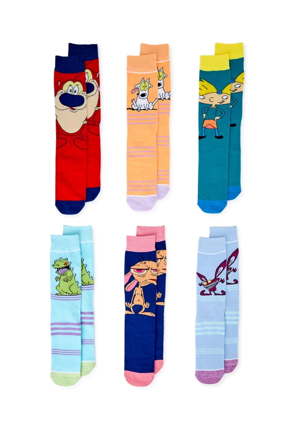 90s Men's Socks, 6 pack