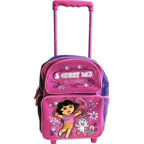 Nickelodeon A Great Day to Explore Dora & Boots Pre-K Toddler Size Small Rolling Backpack