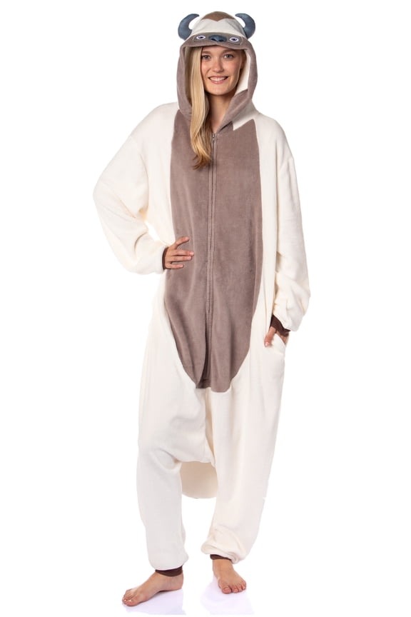 Nickelodeon Avatar The Last Airbender Appa Women's Hooded Union Suit One Piece Costume Kigurumi Pajama