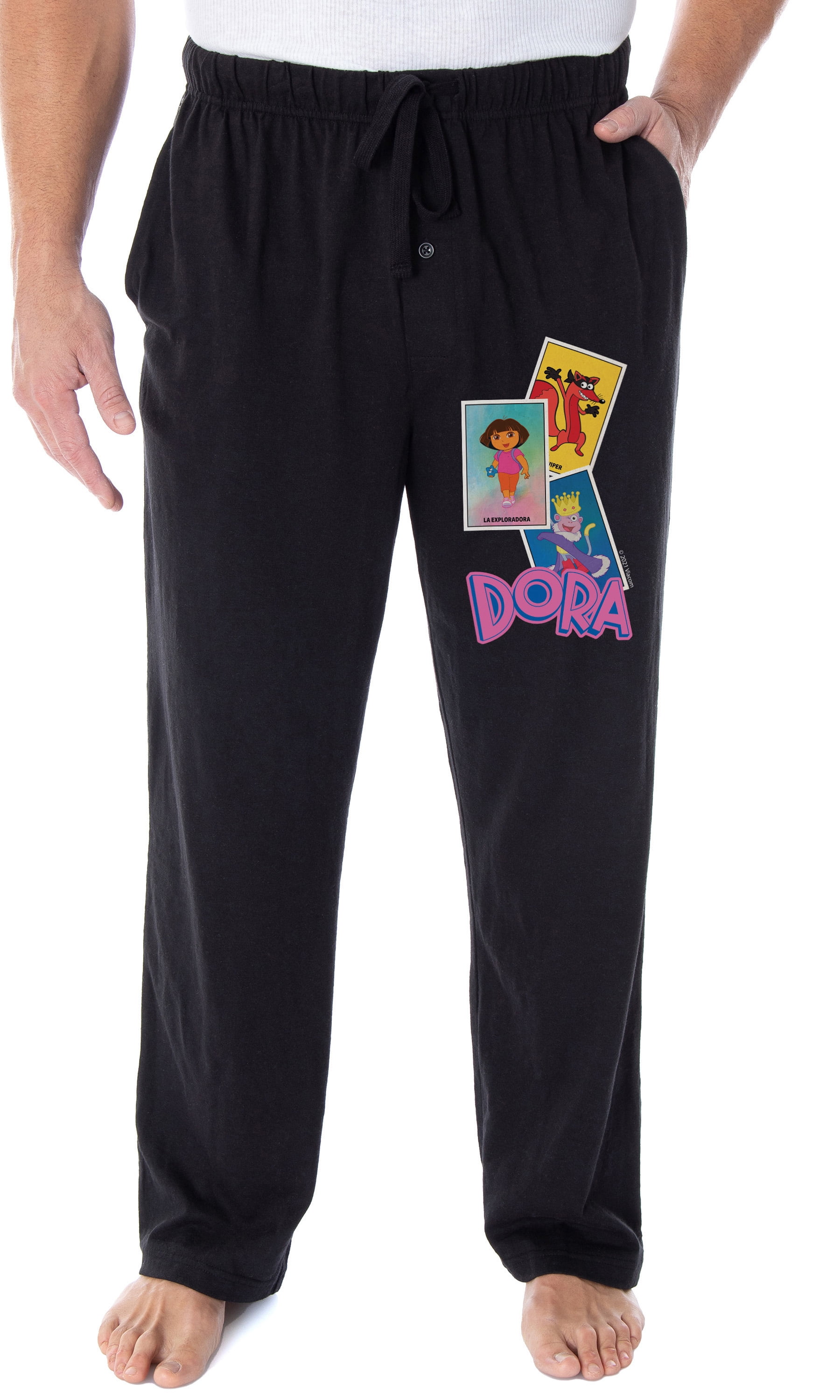 Nickelodeon Adult Dora the Explorer Dora Boots and Swiper Pajama Pants