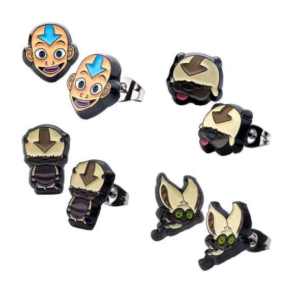 Nickelodeon Avatar: The Last Airbender Earrings Set (4Pairs)