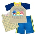 thumbnail image 1 of Nickelodeon Baby Shark Boys' 3 Piece Short Set (Toddler/Kid), Grey, 7, 1 of 4