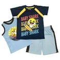 thumbnail image 1 of Nickelodeon Baby Shark Boys' 3 Piece Short Set (Toddler/Kid), Navy, 6, 1 of 4