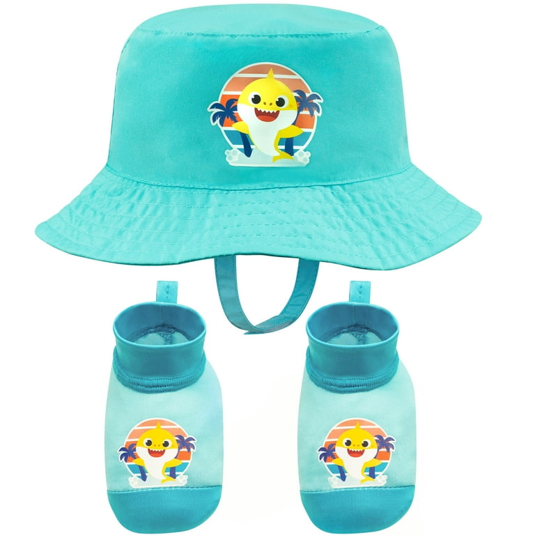 Nickelodeon Baby Shark Bucket Hat and Swim Booties Set Sun Protection UPF 50 Age 0 12 Months Walmart