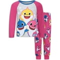 thumbnail image 1 of Nickelodeon Baby Shark Jogger Set for Girls, 2 Pack Long Sleeve Tee and Jog Pants Bundle, 1 of 9