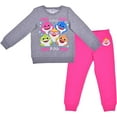 thumbnail image 1 of Nickelodeon Baby Shark Sweater and Jogger Pant Set, Matching and Comfy Active Wear for Kids, 1 of 5