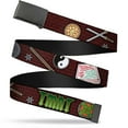 thumbnail image 1 of Adjustable Belt, Clamp Buckle, Cut-to-Fit, Classic TMNT Gear Elements Brick Wall, 1 of 3