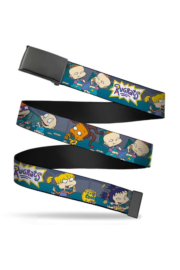 Adjustable Belt, Clamp Buckle, Cut-to-Fit, Rugrats Cookie Scene