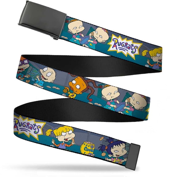 Adjustable Belt, Clamp Buckle, Cut-to-Fit, Rugrats Cookie Scene