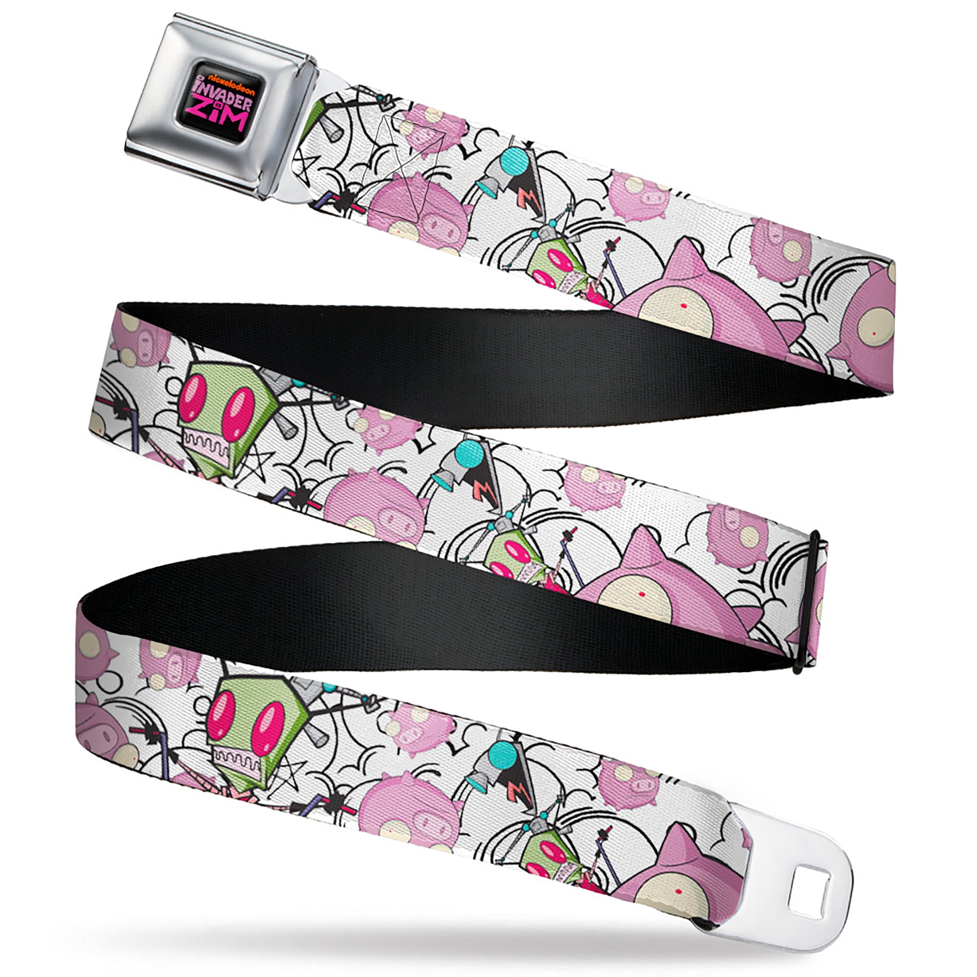 Nickelodeon Invader Zim GIR Belt – Seatbelt Buckle, Adjustable