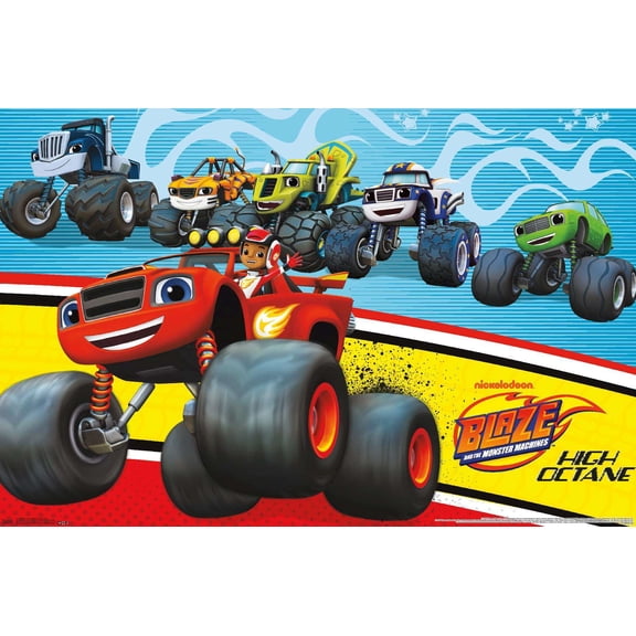 Nickelodeon Blaze and the Monster Machines Wall Poster, 14.725" x 22.375"