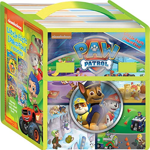 Pre-Owned Nickelodeon: Blaze and the Moster Machines, Paw Patrol, Bubble Guppies, Umizoomi - First Look and Find 4 Board Book Set - PI Kids Paperback