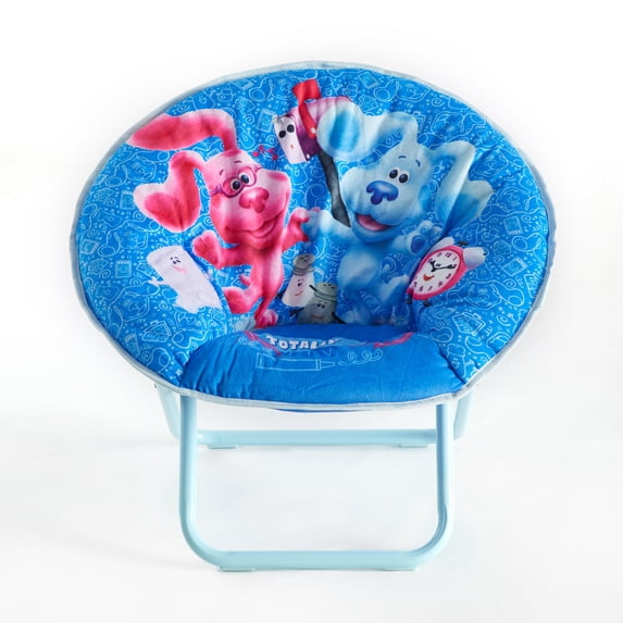 Nickelodeon Blue's Clues 19in Comfortable Blue Polyester Saucer Chair for Toddlers