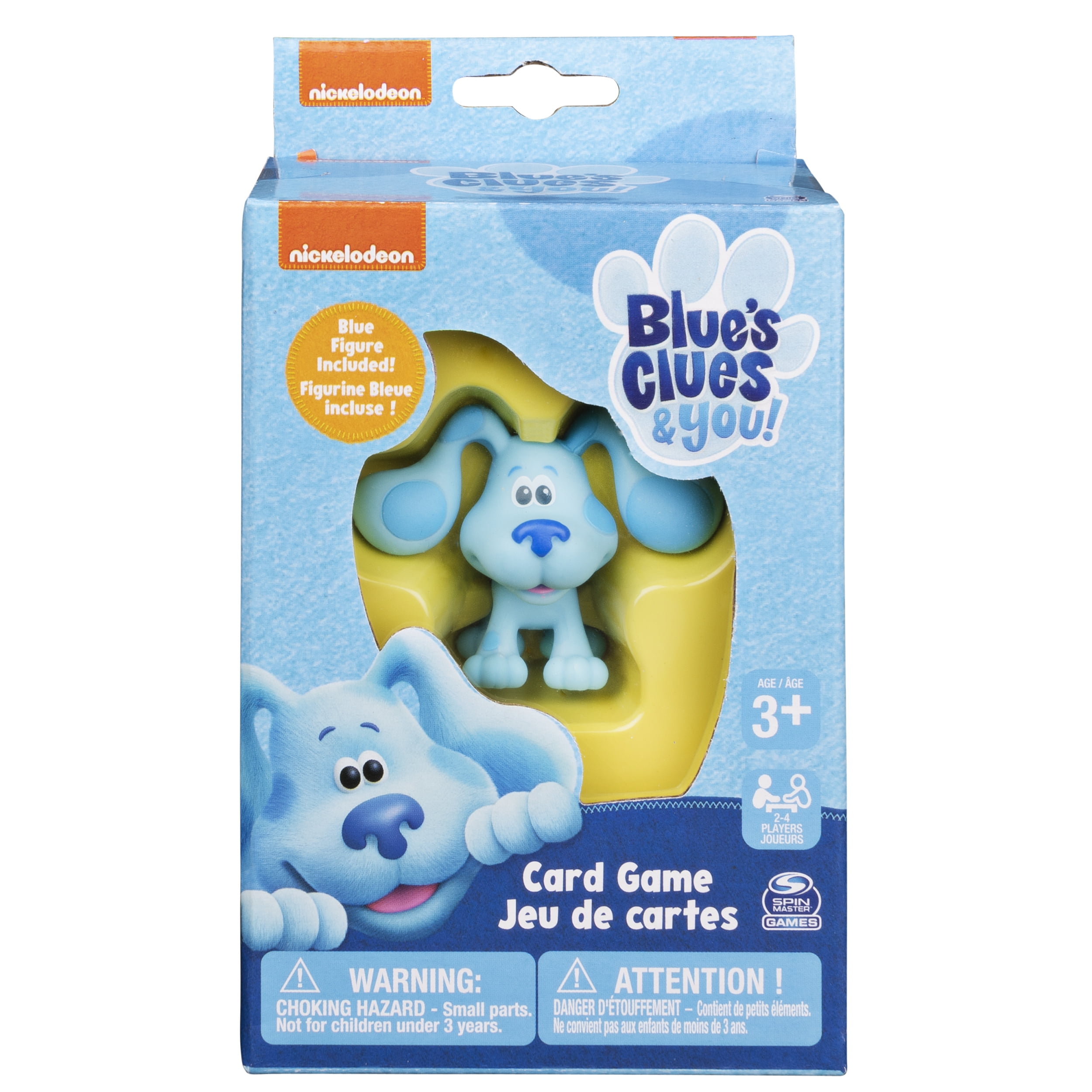 SPIN MASTER GAMES Nickelodeon Blue's Clues Card Game with Figure, for Families and Kids Ages 3 and up