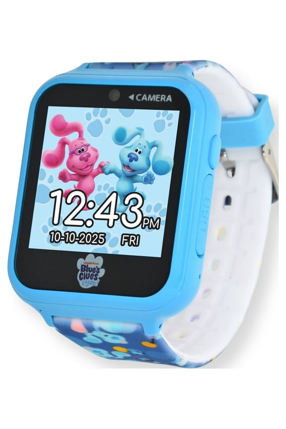 Blue's Clues Unisex Child Interactive Smart Watch Silicone Strap 40mm Blue (BLU4023WMC)