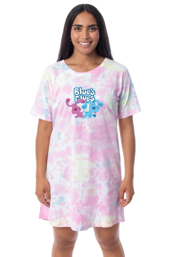 Nickelodeon Blue's Clues Womens' Magenta Nightgown Sleep Pajama Shirt
