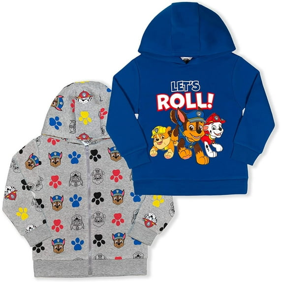 Nickelodeon Boy's 2-Piece Paw Patrol Pullover Hoodie and Full Zip Hooded Jacket Set