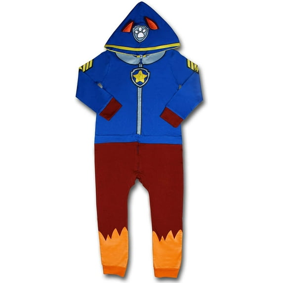 Nickelodeon Boy's Paw Patrol Chase Hooded Coverall, 100% Cotton Hoodie for Babies and Toddlers