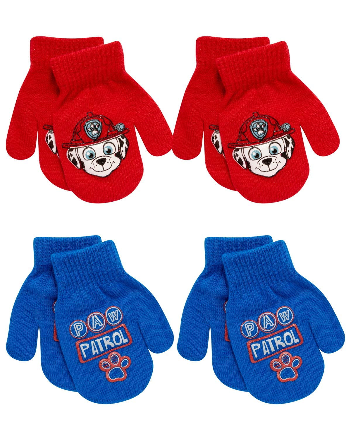 Nickelodeon Boys 4 Pack Mitten or Glove Set Paw Patrol and Blaze