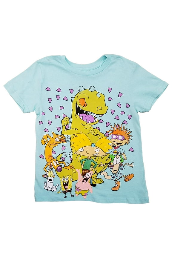 Boys Aqua Rugrats & SpongeBob Tee Shirt T-Shirt XS 4-5