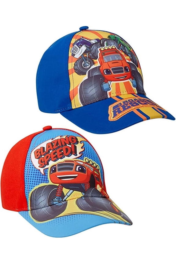 Boys Blaze & The Monster Machines 2 Pack Cotton Baseball Cap (Ages 2-4)