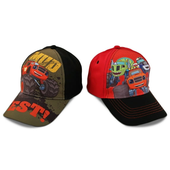 Nickelodeon Boys Blaze & The Monster Machines 2 pack Toddler Baseball Cap (Ages 2-4)