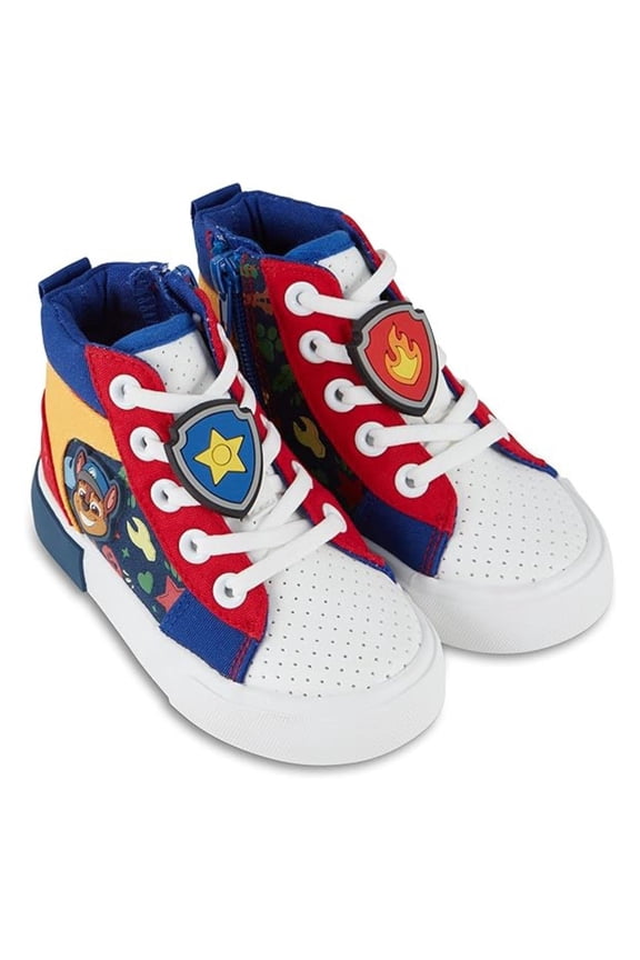 Boys Paw Patrol Sneakers, Light Up High Top Athletic Shoes Blue - 5