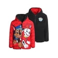 thumbnail image 1 of Nickelodeon Boys' Paw Patrol Reversible Jacket - Chase and Marshall Quilted Puffer Coat (2T-7), 1 of 7