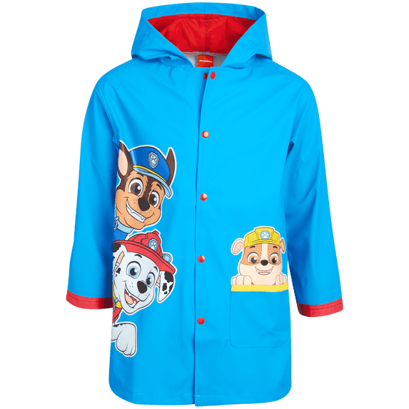 Nickelodeon Boys' Rain Jacket - Hooded Slicker Shell Raincoat: Baby Shark, Paw Patrol (Size: 4-7)
