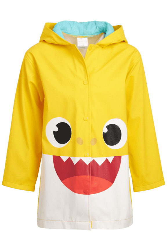 Boys' Rain Jacket - Hooded Slicker Shell Raincoat: Baby Shark, Paw Patrol (Size: 4-7)