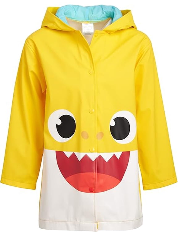 Boys' Rain Jacket - Hooded Slicker Shell Raincoat: Baby Shark, Paw Patrol (Size: 4-7)