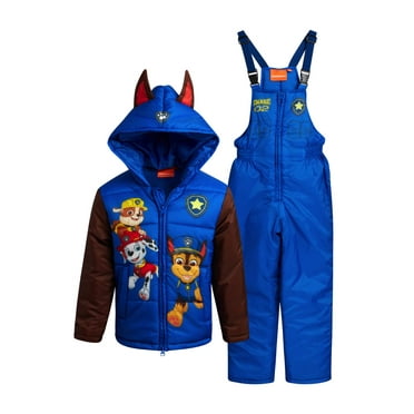 Nickelodeon Boys Snowsuit Set - 2 Piece Paw Patrol Ski Jacket and Snow Bib Pants for Little Boys (2T-7)