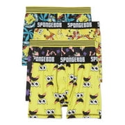 Nickelodeon Boys SpongeBob SquarePants Boxer Briefs Underwear, 4-Pack, Sizes 4-10