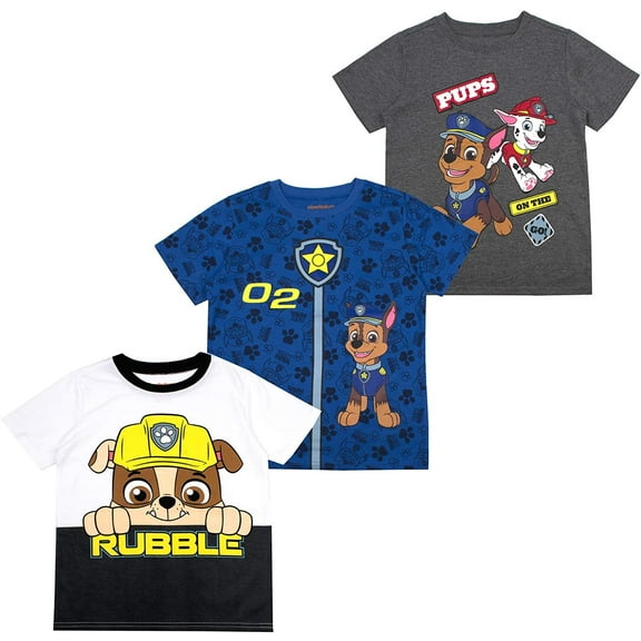 Nickelodeon Boys and Toddlers 3-Pack T-Shirts