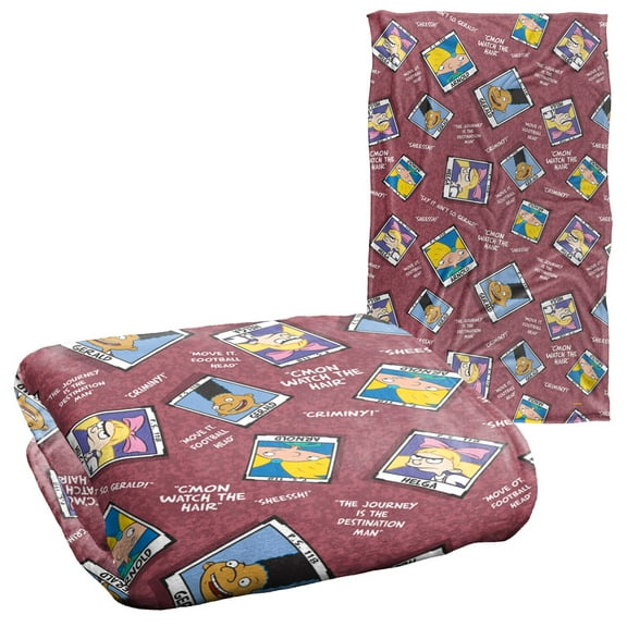 Nickelodeon Brand Blanket, 36"x58" Yearbook Pattern Bkt Silky Touch Super Soft Throw Blanket